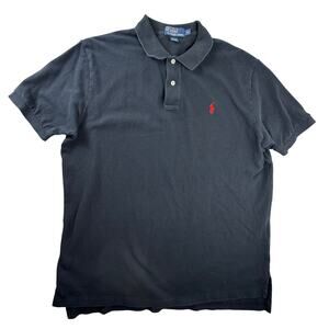 Polo Ralph Lauren Men's XL Black Polo Shirt Short Sleeve Preppy Classic Pique